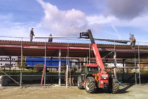 Gerüstbau für den Hallenbau, Horb-Mühringen